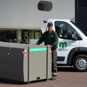 Miniperscontainer op locatie